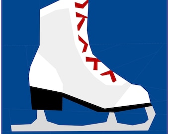 Patín artístico - Colección Let's Play - Patrón de edredón con piezas de papel de base PDF