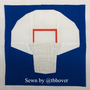 Basketball Hoop Rope Pattern Basketball Hoop - Let's Play Collection - Foundation Paper Pieced Quilt ...