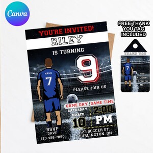EDITABLE SOCCER INVITATION, Soccer Party, Soccer Birthday Invitation, Sport Themed Birthday, Soccer Template, Printable Soccer Football