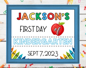Editable First day of school sign, Printable school sign, First Day, Last Day, Back to school print, personalized school sign, preschool