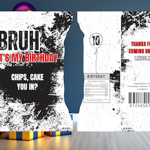 ANIVERSÁRIO BRUXO EDITÁVEL, Modelo de saco de salgadinhos de 28 GRAMAS, Aniversário de adolescente, Festa temática BRUXO para imprimir, Saco de salgadinhos para imprimir, Aniversário de menino, Instantâneo
