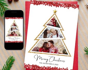 Christmas Card Template, Holiday Photo Card Template, Photo Card, Family Photo Insert, Merry Christmas Card Template, Holiday Photo Cards