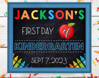 Editable First day of school sign, Printable school sign, First Day, Last Day, Back to school print, personalized school sign, preschool