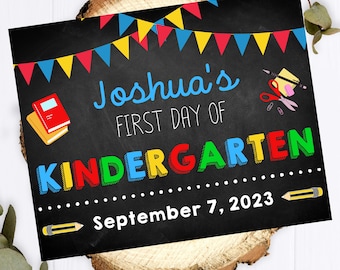 Editable First day of school sign, Printable school sign, First Day, Last Day, Back to school print, personalized school sign, preschool