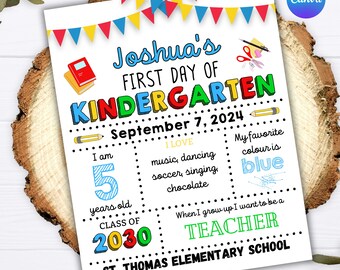 Editable FIRST Day, LAST Day of school sign, Printable school sign, First day, Last Day, Back to school, personalized school sign, preschool