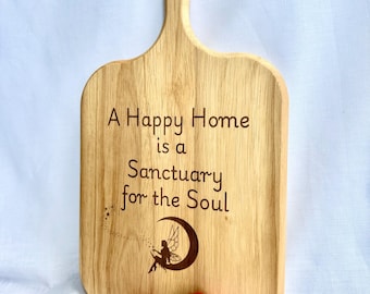 Engraved Highland Cow White Oak Chopping Board: Rustic Charcuterie Board