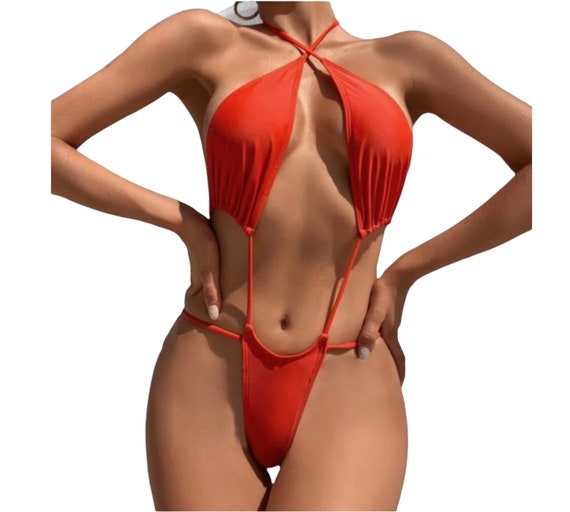 Maillot de Bain Femme 1 Piece Noir Ventre Plat Sexy Bikini - Rouge GOGUQ  Rouge - Cdiscount Prêt-à-Porter