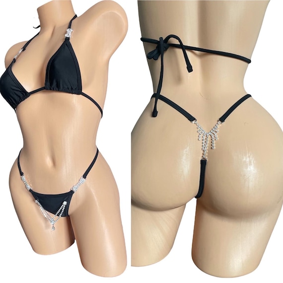 G string luxury micro thong set/ bikini set/ traje de baño
