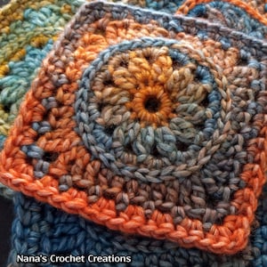 Medley Motif Square | Crochet Square Pattern | Crochet Flower Square Pattern | Nana's Crochet Creations | Crochet Blanket Square | Afghan