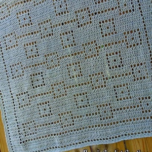 Geo Blanket | Filet Pattern | Filet Crochet Blanket Pattern | Crochet Pattern | Filet Squares Blanket | Baby Blanket | Nana&#39;s Crochet |