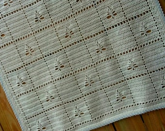 Winter | Filet Crochet Blanket Pattern | Crochet Blanket Pattern | Filet Pine Tree Pattern | Tree Blanket | Nana's Crochet Creations |