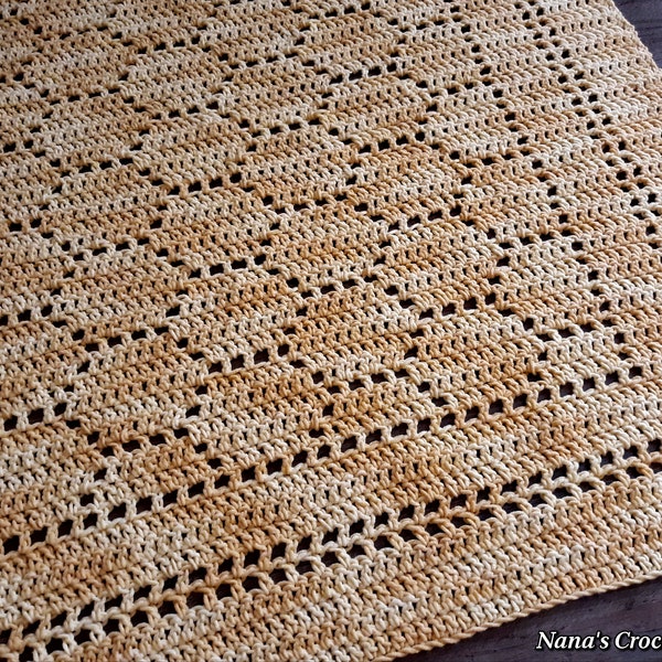 Bee Cozy Blanket | Filet Pattern | Filet Crochet Blanket Pattern | Crochet Pattern | Filet Honeycomb | Honeycomb Blanket | Honeycomb Pattern