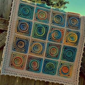 SPOT ON Crochet Square Pattern | Textured Circle Afghan Motif (PDFDownload) image 10