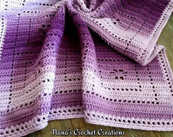 Flower Box Blanket | Filet Pattern | Filet Crochet Blanket Pattern | Crochet Pattern | Filet Flower | Flower Blanket | Blanket Pattern