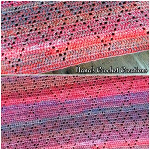 Hopscotch Harlequins Blanket Pattern Filet Crochet Blanket Pattern Crochet Pattern Filet Crochet Diamonds Nana's Crochet Creations image 5