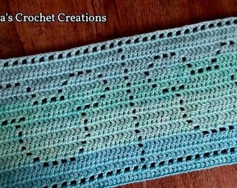 Mouse Ears Filet Crochet Baby Blanket Pattern (PDF Download)