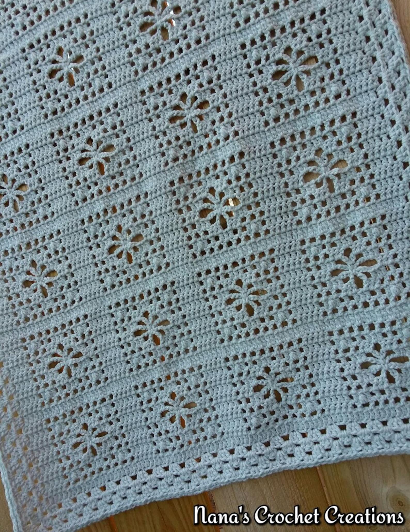 Vintage Goodwill Blanket Filet Pattern Filet Crochet Etsy