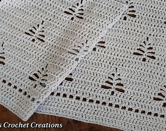 Winter Woods | Filet Crochet Pattern | Filet Crochet Blanket Pattern | Filet Tree Pattern | Tree Blanket | Trees | Nana's Crochet Creations