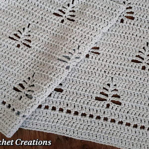 Winter Woods | Filet Crochet Pattern | Filet Crochet Blanket Pattern | Filet Tree Pattern | Tree Blanket | Trees | Nana's Crochet Creations
