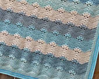Nana's Pop-Up Ripple (Original) | Crochet Blanket Pattern | Crochet Ripple Pattern | Baby Ripple Blanket | Nana's Crochet Creations | Baby |