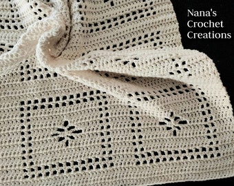 Babydecke Häkeldecke Anleitung: Filigranes Design (PDF Download)