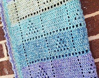 Baby Puff Triangles Blanket | Crochet Baby Blanket Pattern | Textured Baby Blanket | Nana's Crochet Creations | Cute Blanket Pattern |