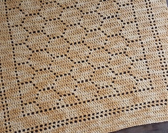 Filet Crochet Baby Blanket Bundle Patterns: 4 Designs (Digital Download)