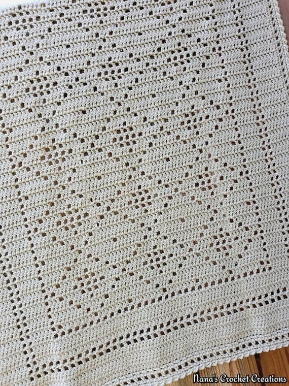 Cut & Polished Diamonds Blanket Filet Pattern Filet Crochet Blanket Pattern  Crochet Pattern Filet Diamond Blanket Filet Diamonds 