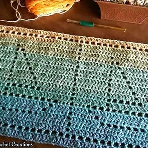 Nana&#39;s &quot;Sailing Away&quot; Blanket Pattern | Filet Pattern | Filet Crochet Blanket Pattern | Crochet Pattern | Filet Boat | Baby Boat Blanket |