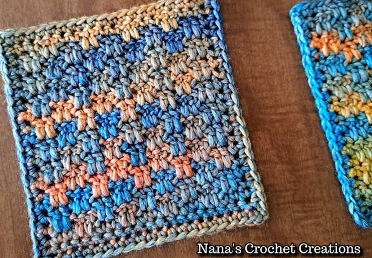35 Crochet Blocks and Squares for Your Next Project 15 Tweedledee Tweed Crochet Square Pattern Interlocking