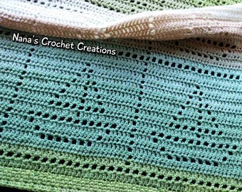 Smooth Sailing Crochet Blanket Pattern | Filet Boat Design | (PDF Pattern Download)
