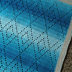 Nana's "Hopscotch Harlequins" Blanket Pattern | Filet Pattern | Filet Crochet Blanket Pattern | Crochet Pattern | Filet Diamond | Diamonds