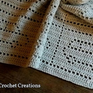 ロード トリップ ブランケット | フィレ クロッシェ ブランケット パターン | クロッシェ パターン | フィレ カー パターン | フィレ カー ブランケット | Nana's Crochet Creations |