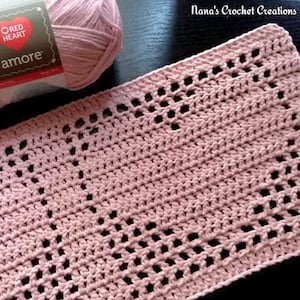 愛のブランケットはどこにありますか | フィレ クロッシェ ブランケット パターン | クロッシェ パターン | ブランケット パターン | フィレ ハート | ハート