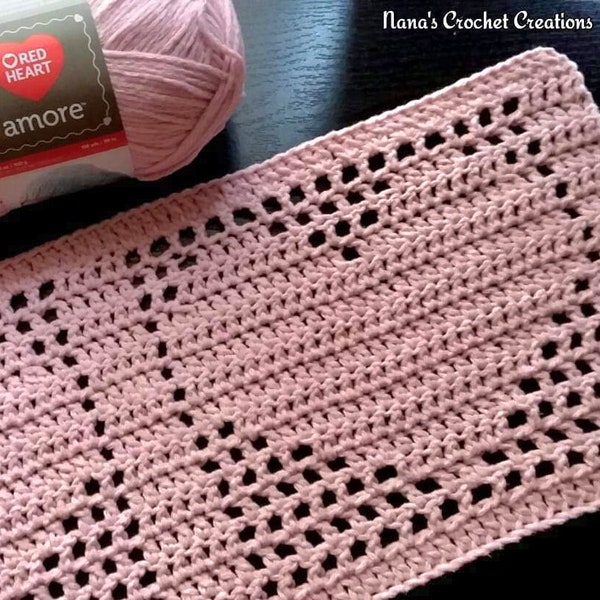 Couverture où est l'amour | Motif de couverture en filet au crochet | Patron au crochet | Modèle de couverture | Coeurs de filet | Coeurs