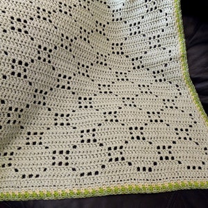 Bouncing Bubbles Baby Blanket | Filet Crochet | Filet Crochet Blanket Pattern | Crochet Pattern | Baby Blanket | Filet Circles | Bubbles |