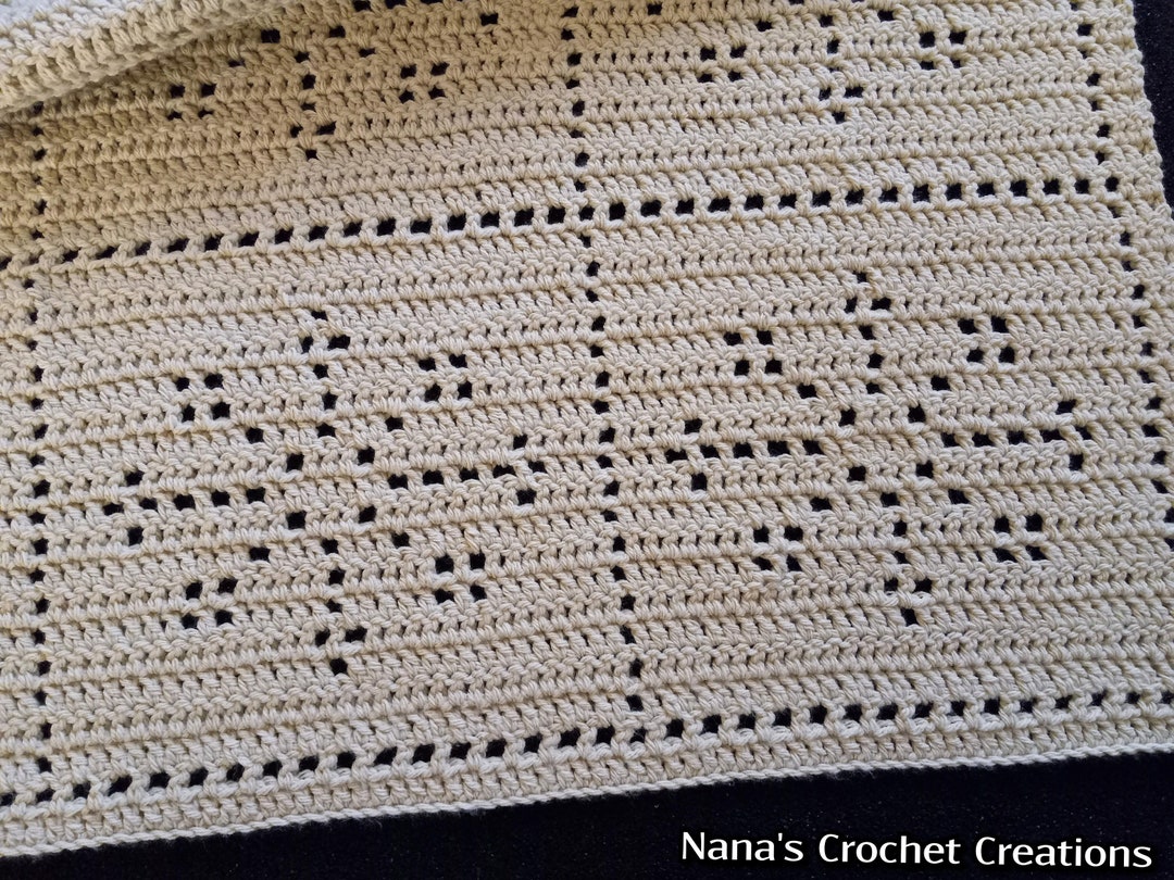 Filet Snowflake Pattern Winter Filet Crochet Blanket Patterns: Pine Tree, Snowman, Snowflake ...