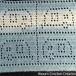 A Camping We Will Go... | Filet Crochet Blanket | Filet Crochet Pattern | Caravan Blanket | Nana&#39;s Crochet Creations | Camper Blanket | RV