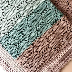 Virkmönster för filt "Sweet As Can Bee": Filet Honeycomb (PDF-mönster)