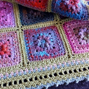 Modge Podge Square Crochet Square Pattern Floral Block - Etsy