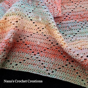 HDC Diamonds Blanket | Filet Crochet Blanket Pattern | Crochet Blanket Pattern | Filet Diamond Pattern | Diamond Blanket | Handmade Gift |
