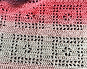 Patrón de manta de crochet "Dainty Daisy": flores de crochet fileteadas (descarga en PDF)