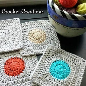 Charlie's Square | Crochet Square Pattern | Crochet Pattern | Afghan Square | Circle In A Square | Nana's Crochet Creations | Easy Pattern |