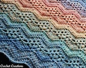 River Rock Ripple Crochet Blanket Pattern: Filet Crochet & PUFF STITCHES (PDF Download)