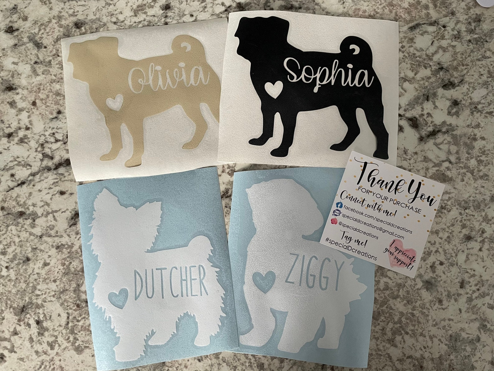 Custom Dog Decals Personalized Dog Decals Dog Decals Car Etsy