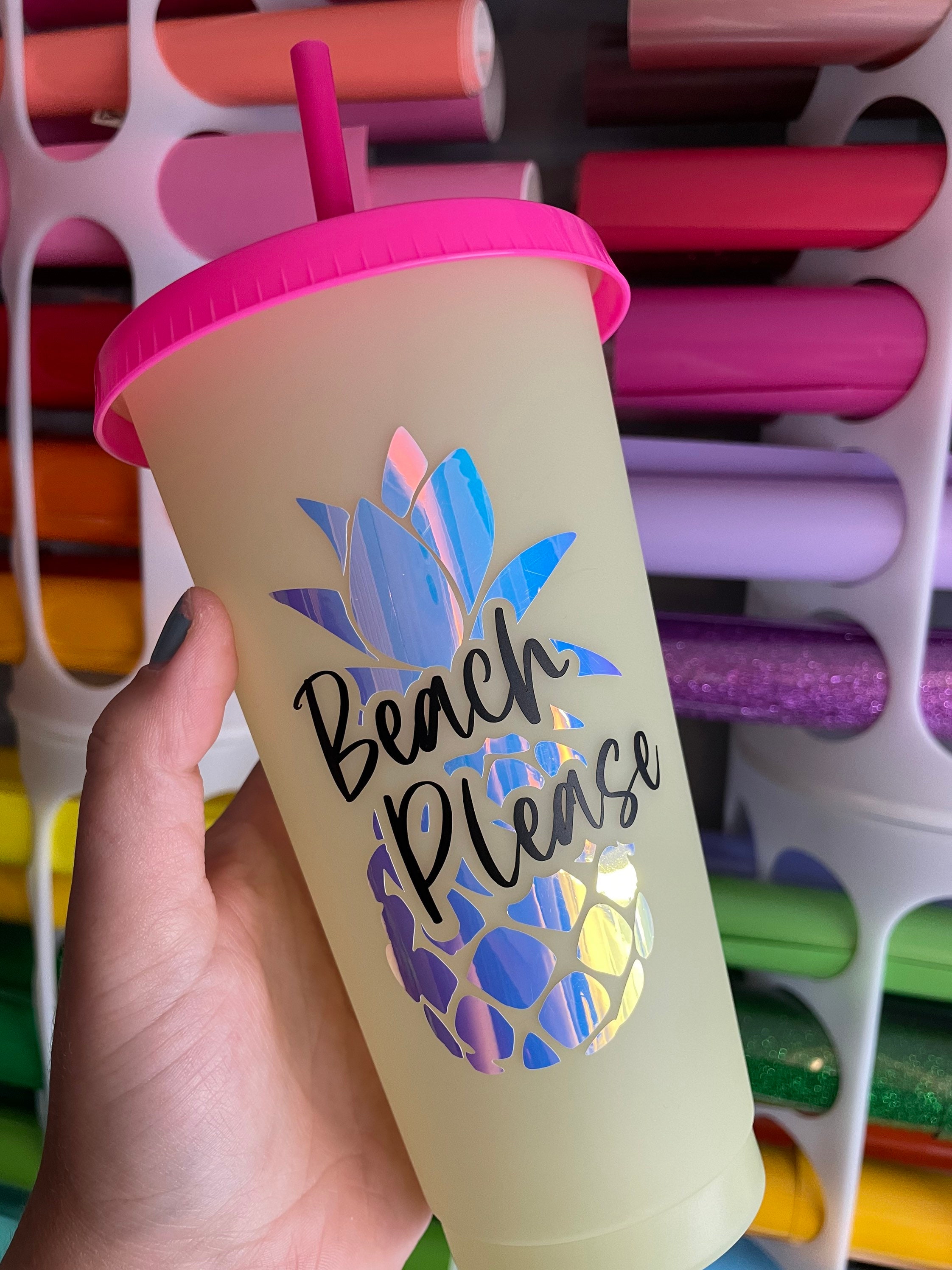 Beach Please tumbler color changing tumbler Summer tumbler Etsy