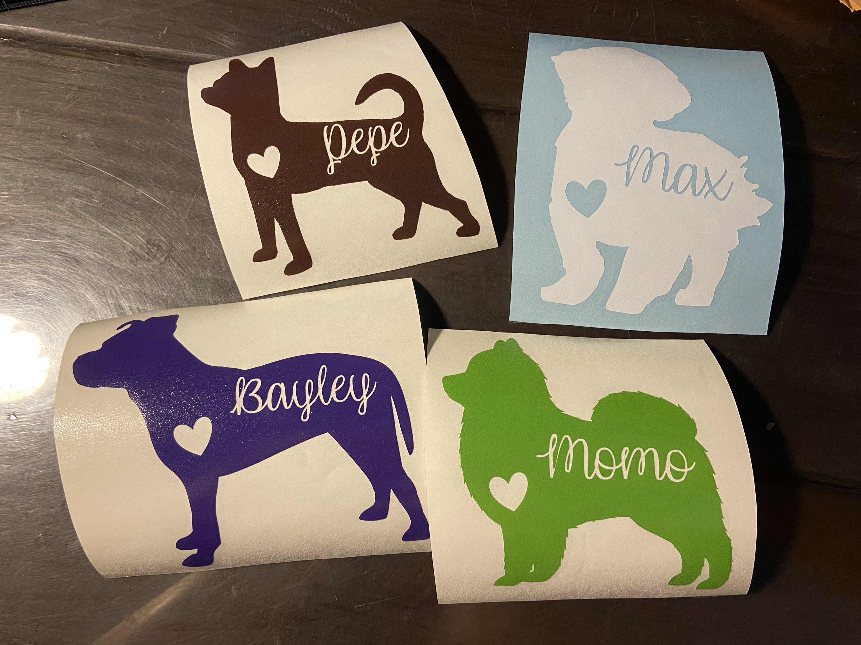 Custom Dog Decals Personalized Dog Decals Dog Decals Car Etsy