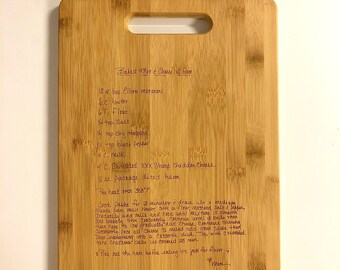 Bamboo Cutting Board, Personalized gift, Engraved, handmade, Wedding gift, Holiday platter, Anniversary, Housewarming gift