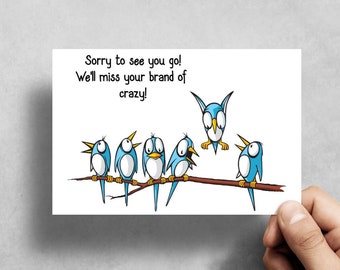 Funny Coworker Leaving Card, Coworker Going Away, From Group, Gift for new Job or retirement