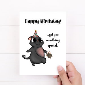 Cat Birthday Card, Funny Cards, Cat Mom Gifts, Funny Cat Card